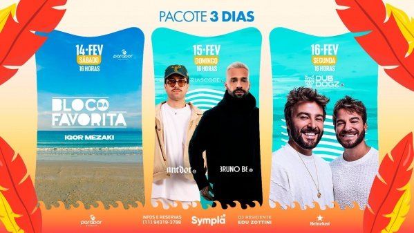 Imagem do evento PARADOR MARESIAS | PACOTE CARNAVAL