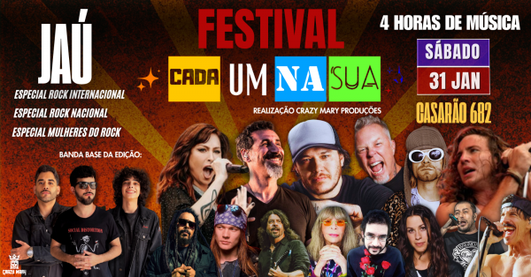 Imagem do evento Festival Cada Um Na Sua em Jaú - Sábado (31/01/2026)