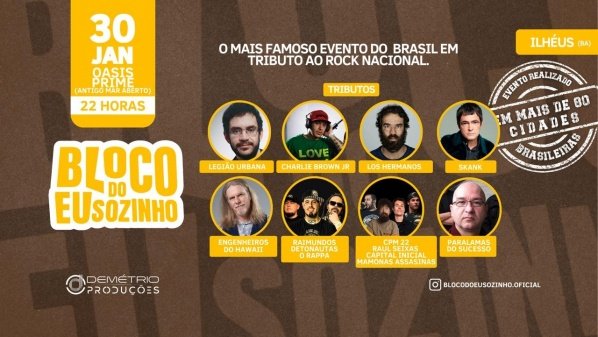 Imagem do evento Bloco do Eu Sozinho em Ilhéus/BA