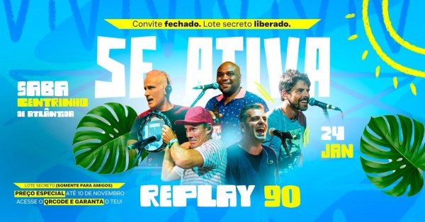 Imagem do evento 24.01 Se Ativa - Replay 90