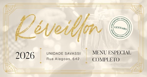 Imagem do evento Réveillon Gennaro 2026 | Unidade Savassi