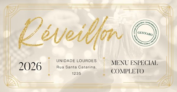 Imagem do evento Réveillon Gennaro 2026 | Unidade Lourdes