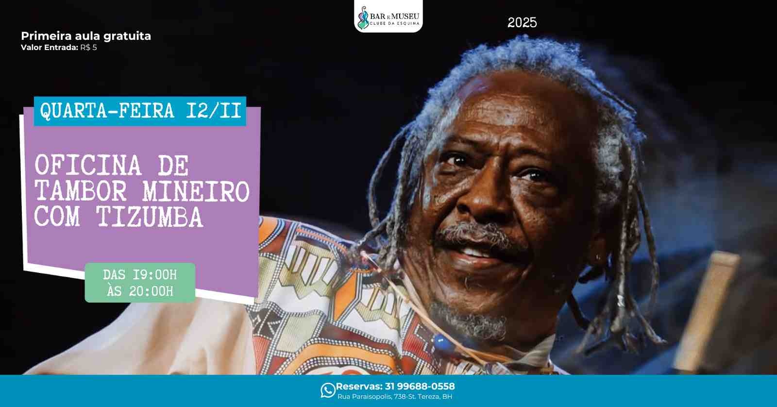 Oficina de Tambor Mineiro com Maurício Tizumba