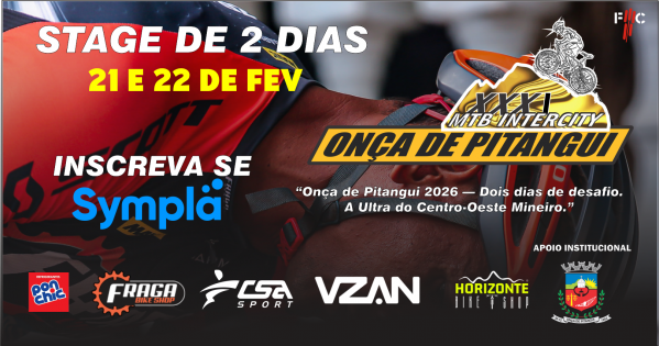 Imagem do evento XXXI INTERCITY MTB DE ONÇA DE PITANGUI - MARATONA DE 2 DIAS