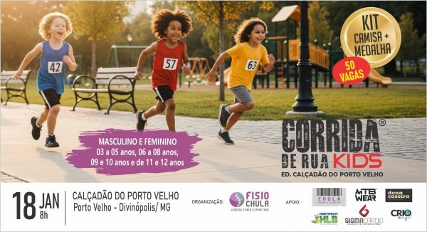 Imagem do evento CORRIDA DE RUA KIDS ed. Calçadão do Porto Velho