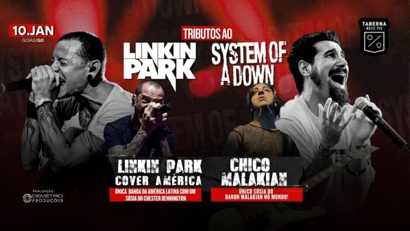 Imagem do evento Tributo ao Linkin Park e System of a down - Goiânia/GO