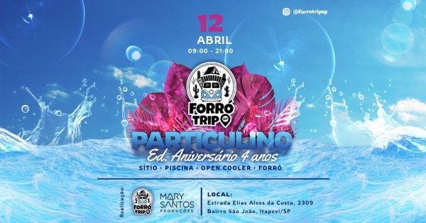 Imagem do evento Particulino Forró Trip - Edição Aniversário 4 anos