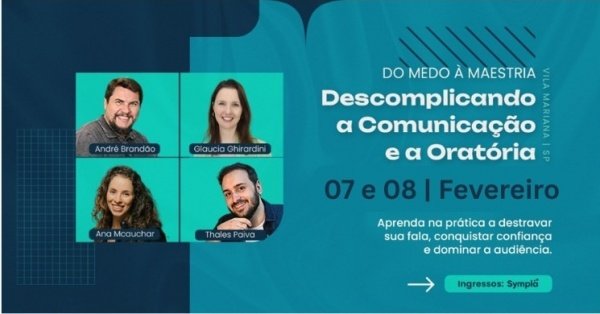 Imagem do evento Descomplicando a Comunicação e a Oratória - Nova Turma