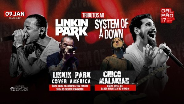 Imagem do evento Tributo ao Linkin Park e System of a down - Brasilia/DF