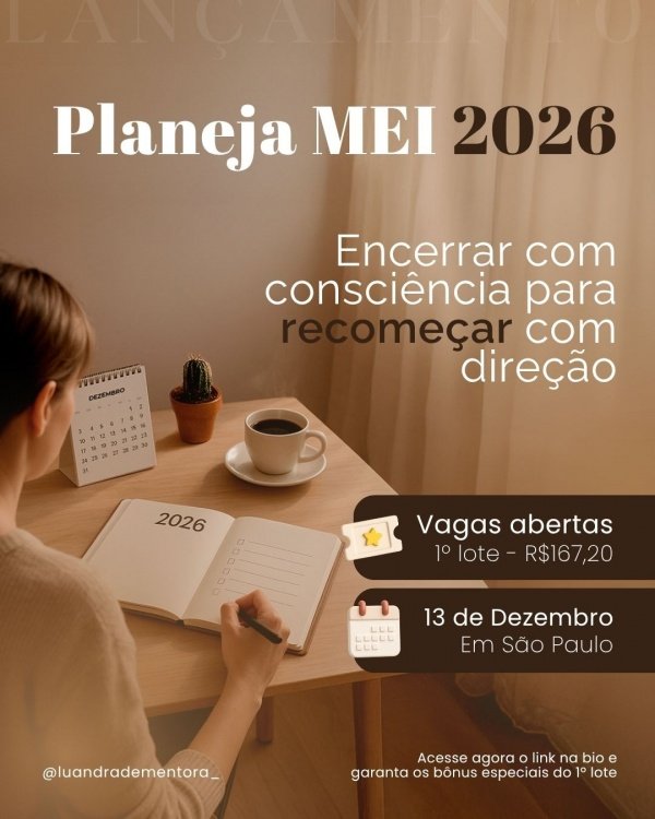 Imagem do evento Planeja 2026 Encerrar com consciência. Recomeçar com direção.