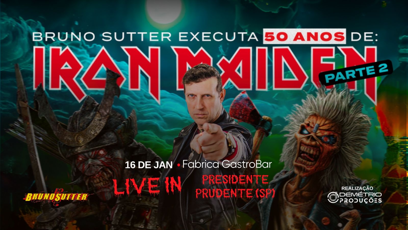 Bruno Sutter Executa Iron Maiden em Presidente Prudente/SP em