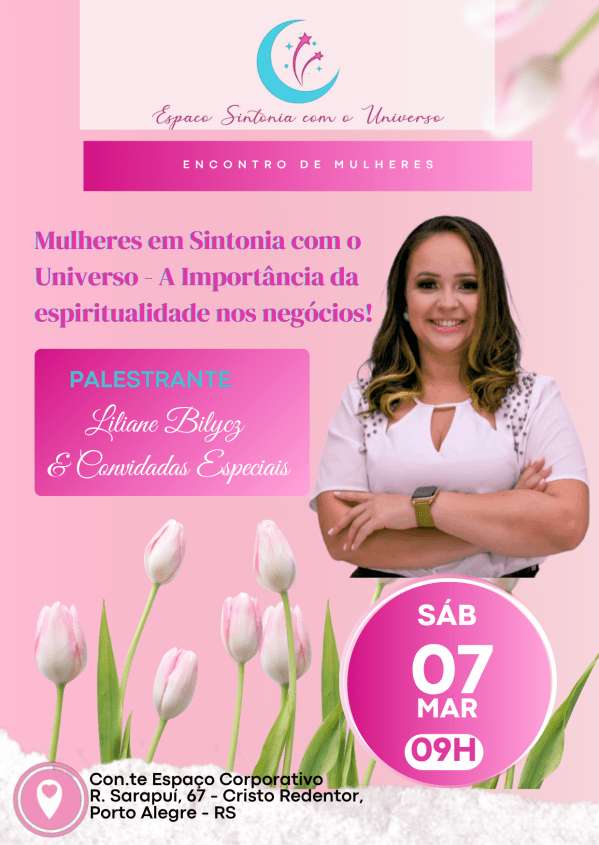 Imagem do evento Mulheres em Sintonia com o Universo - A importância da Espiritualidade nos Negócios.