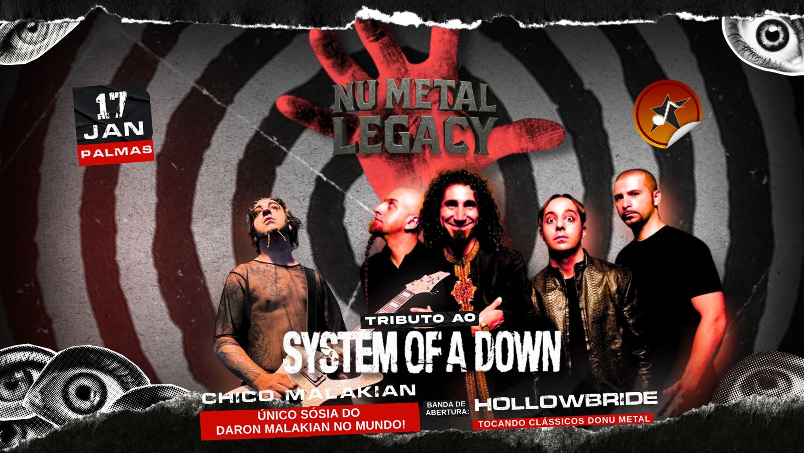 Tributo ao System of a down com Chico Malakian (SP) em Palmas/TO
