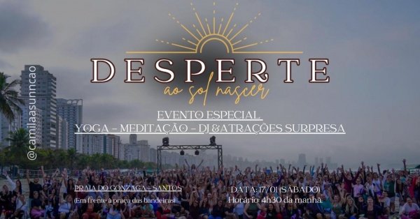 Imagem do evento Desperte ao Sol Nascer