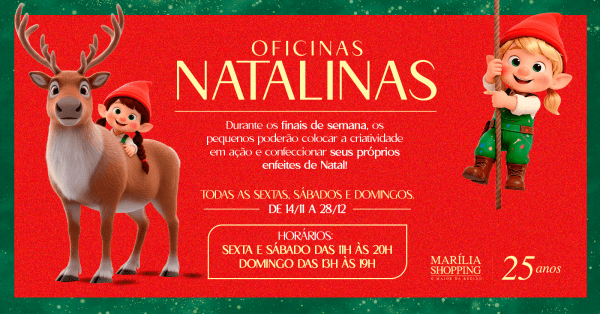 Imagem do evento Oficinas de Natal - Marília Shopping