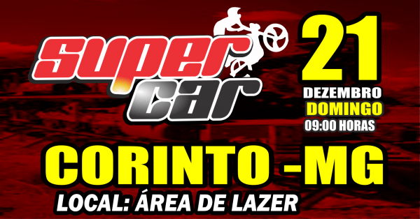 Imagem do evento Super Car Corinto nova data dia 21 de Dezembro