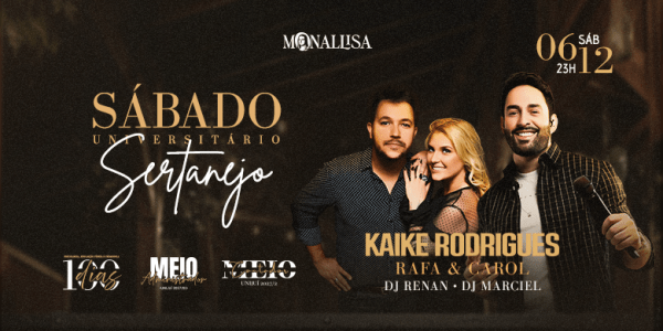 Imagem do evento Kaike rodrigues + Rafa e Carol