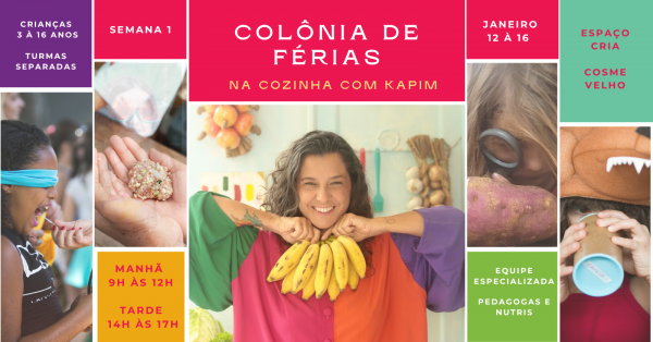Imagem do evento Colônia de Férias - Na Cozinha com a Kapim - SEMANA 1_JAN26