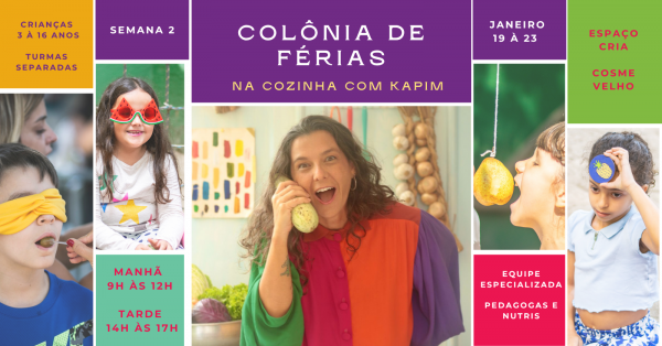 Imagem do evento Colônia de Férias - Na Cozinha com a Kapim - SEMANA 2_JAN26