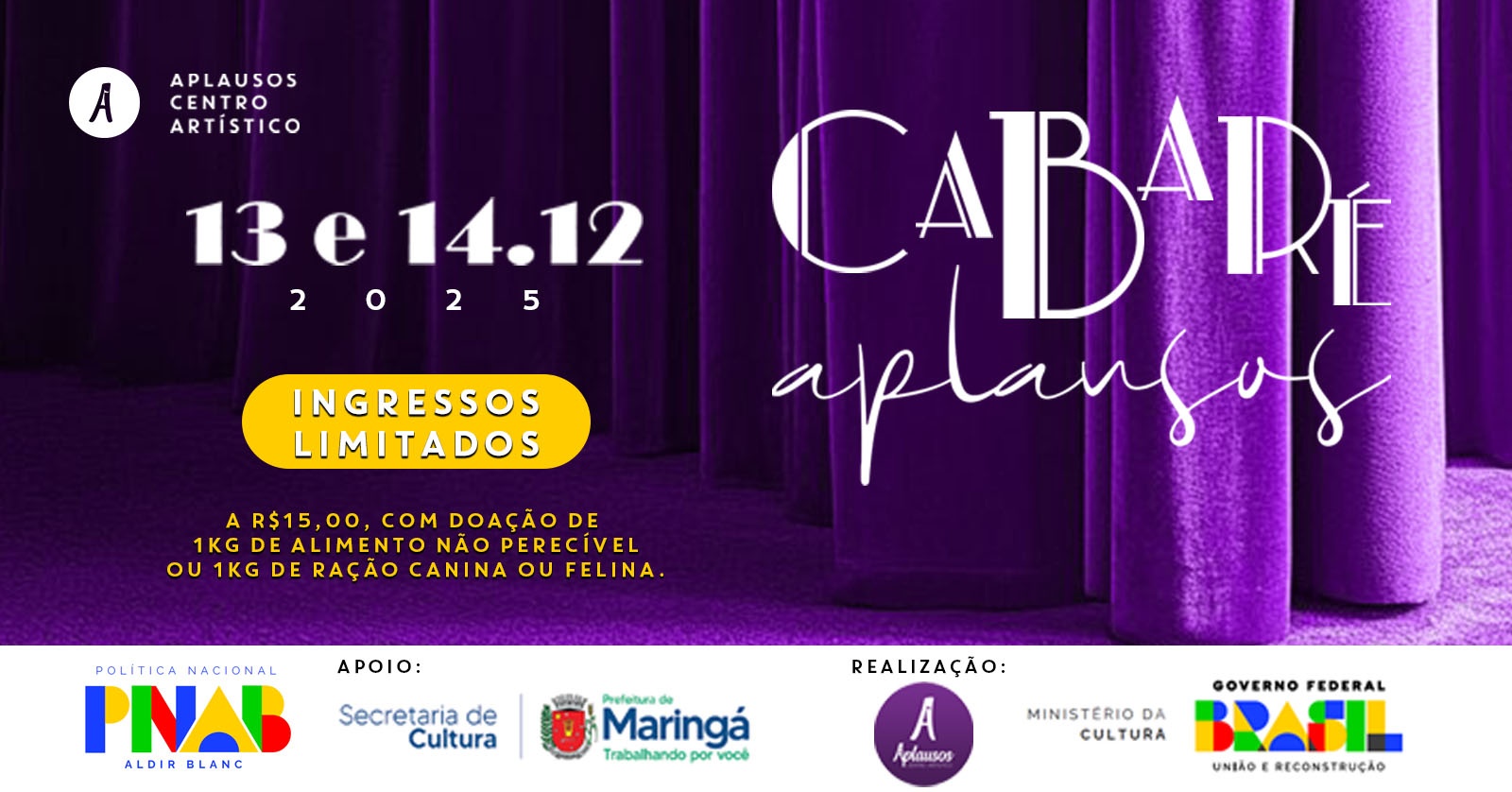 Image for the event: CABARÉ APLAUSOS 2025