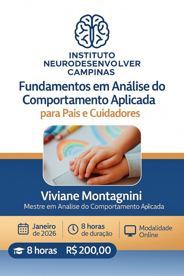Imagem do evento Fundamentos de Análise do Comportamento Aplicada para Pais e Cuidadores