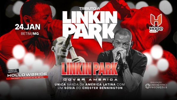 Imagem do evento Tributo ao Linkin Park com a Banda Linkin park cover américa - Betim/MG