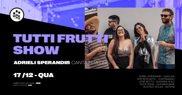 Imagem do evento TUTTI FRUTTI SHOW - Adrieli Sperandir canta Rita Lee