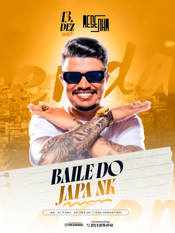 Imagem do evento BAILE DO JAPA NK NO RESENHA BAR