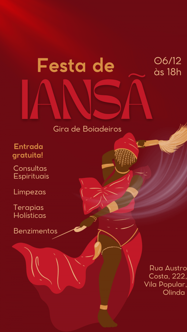 Festa de Iansã, gira de Umbanda - Boiadeiros em Olinda - Sympla