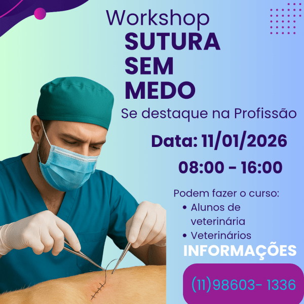 Imagem do evento Workshop sutura sem medo, se destaque na profissão