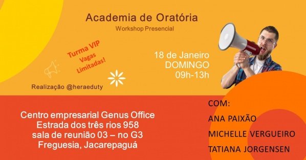 Imagem do evento Workshop Academia de Oratória
