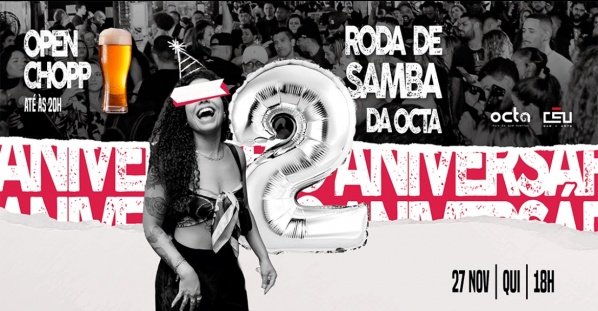 Imagem do evento Roda de Samba da Octa no Céu - 18.12.2025