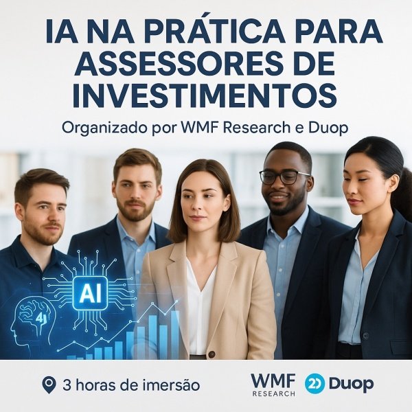 Imagem do evento IA na Prática para Assessores de Investimentos  Imersão de 3 Horas
