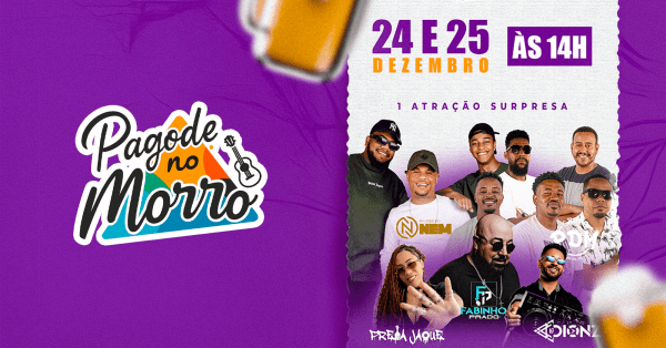 Imagem do evento PAGODE NO MORRO, O ULTIMO SAMBA DO ANO!