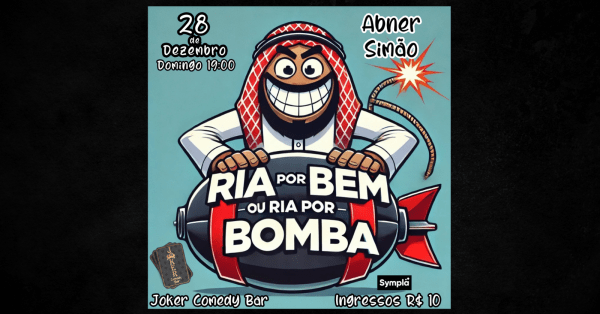 Imagem do evento Abner Simão - Ria Por Bem Ou Ria Por Bomba - Domingo 28 de Dezembro às 19:00 - Joker Comedy Bar VV
