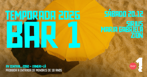 Imagem do evento BAR 1 - SÁBADO - 20/12/2025