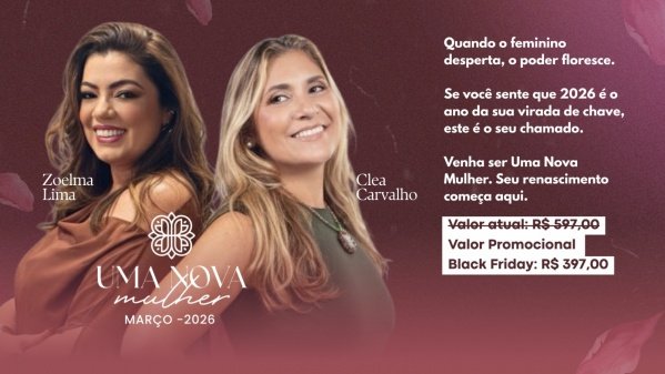 Imagem do evento UMA NOVA MULHER IMERSÃO MARÇO/2026
