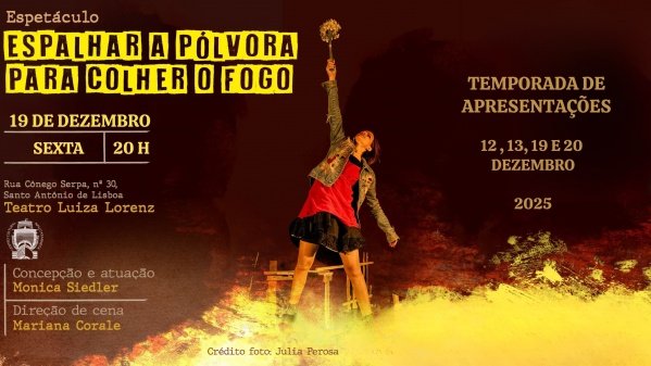 Imagem do evento Espalhar a Pólvora para Colher o Fogo - 19/12 - sexta