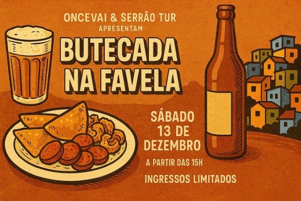 Imagem do evento Butecada na Favela - Oncêvai + Serrão Tur