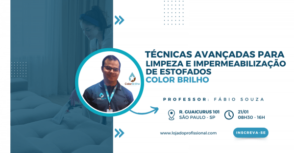 Imagem do evento Técnicas Avançadas para Limpeza e Impermeabilização de Estofados - Color Brilho - GRATUITO
