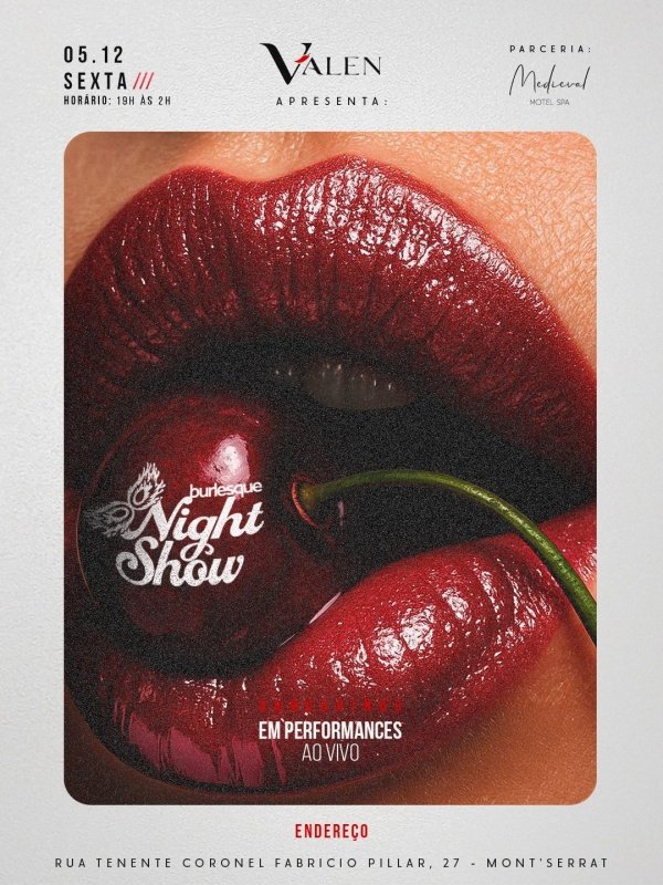 Imagem do evento SEX.05/12l Burlesque Night Show