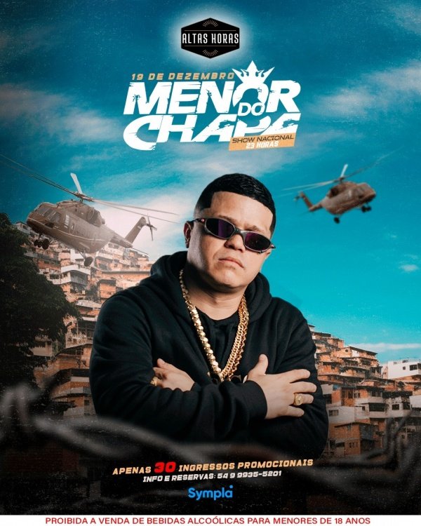 Imagem do evento MC MENOR DO CHAPA