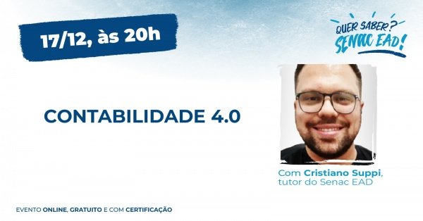 Imagem do evento Senac EAD: Contabilidade 4.0
