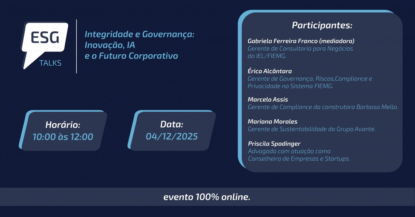 ESG_Talks - Integridade e Governança: Inovação, IA e o Futuro ...