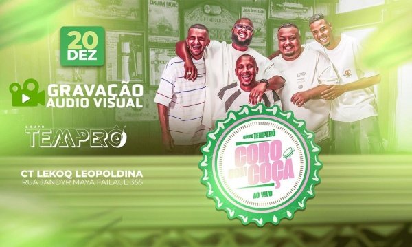 Imagem do evento GRUPO TEMPERÔ ( AUDIO VISUAL ) | CT LEKOQ (20/12)