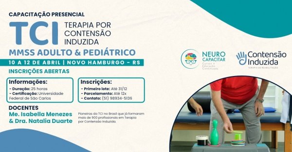 Imagem do evento Curso Terapia por Contensão Induzida Membro Superior Adulto e Pediátrico