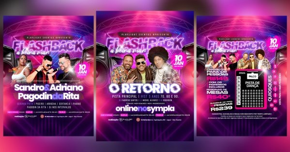 Imagem do evento FLASHBACK À BEIRA MAR O RETORNO 10 DE JANEIRO