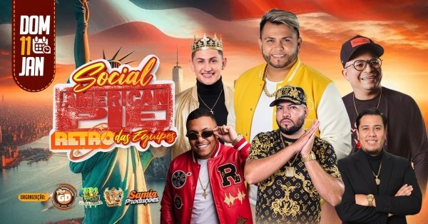 Imagem do evento Social American pie Retro das equipes