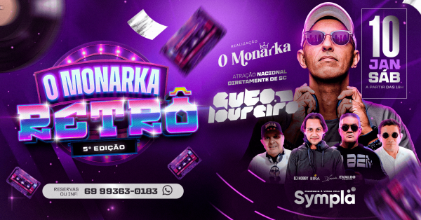 Imagem do evento O Monarka Retrô  5ª Edição | Atração Nacional: Dj Guto Loureiro