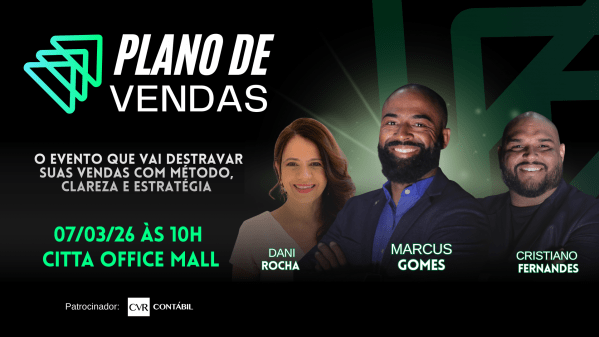 Imagem do evento 4 PLANO DE VENDAS  - O evento que vai destravar suas vendas com método, clareza e estratégia